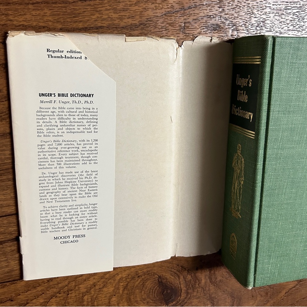 Ungers’s Bible Dictionary • Vintage • 1967 • HC Book W/ DJ • Moody Bible - Picture 4 of 11